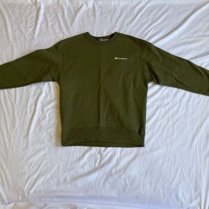 Champion Olive Green Long Sleeve Crew Neck